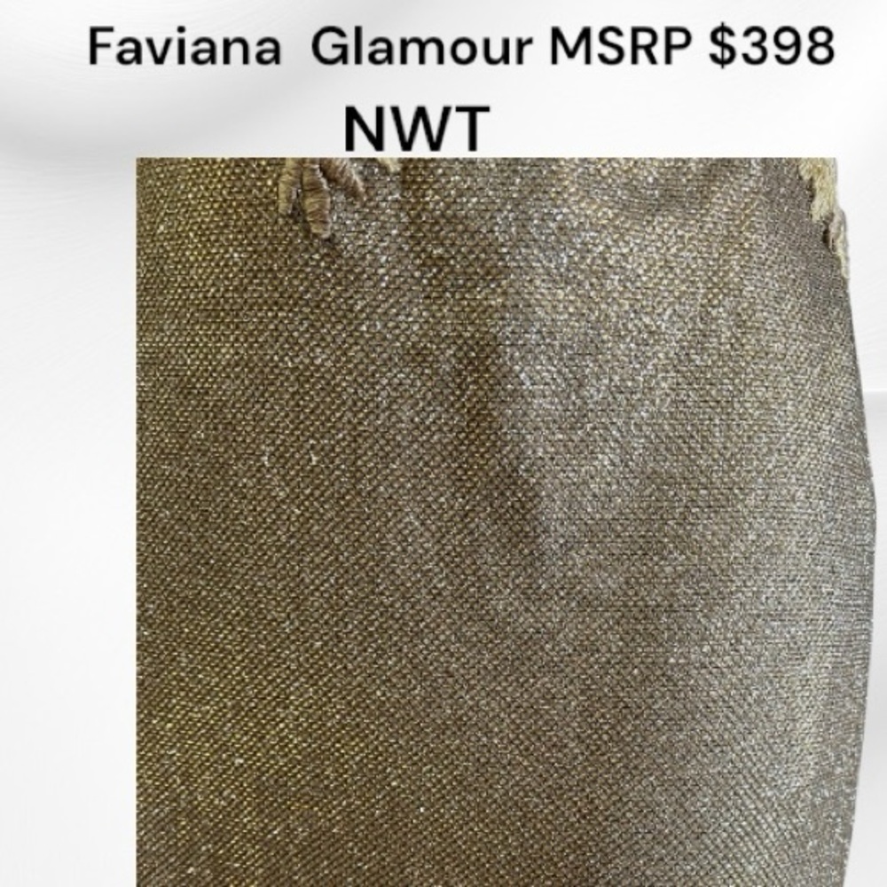 Faviana Glamour NWT Copper Gown, Beaded Sequins Metallic Shift Color Size 2 - Picture 7 of 9